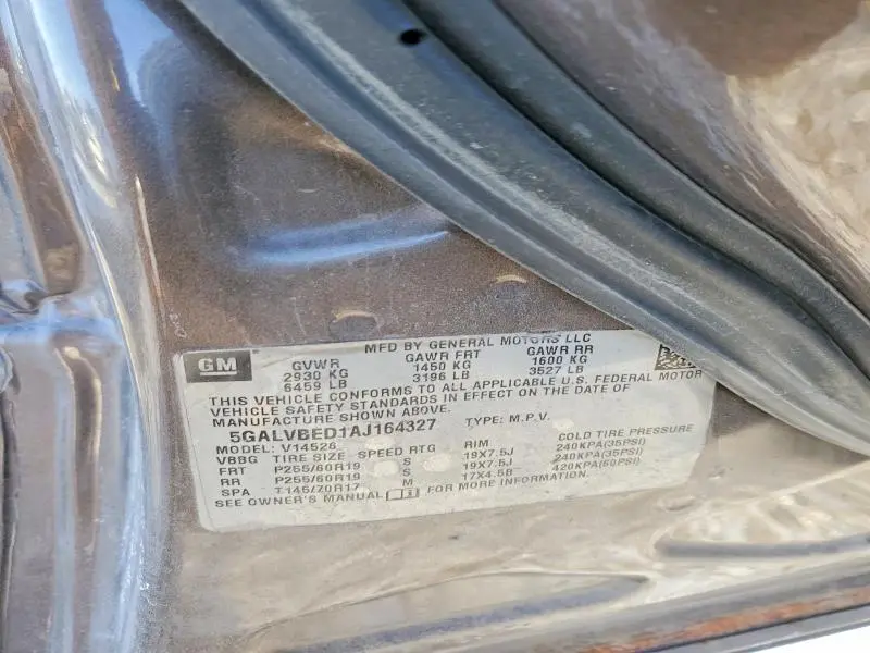 2010 BUICK ENCLAVE CXL  