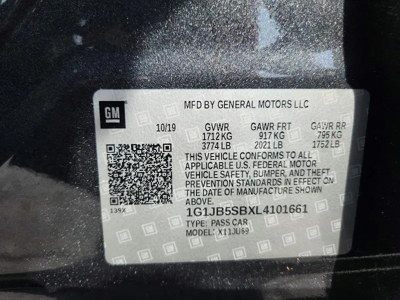 2020 CHEVROLET SONIC LS  
