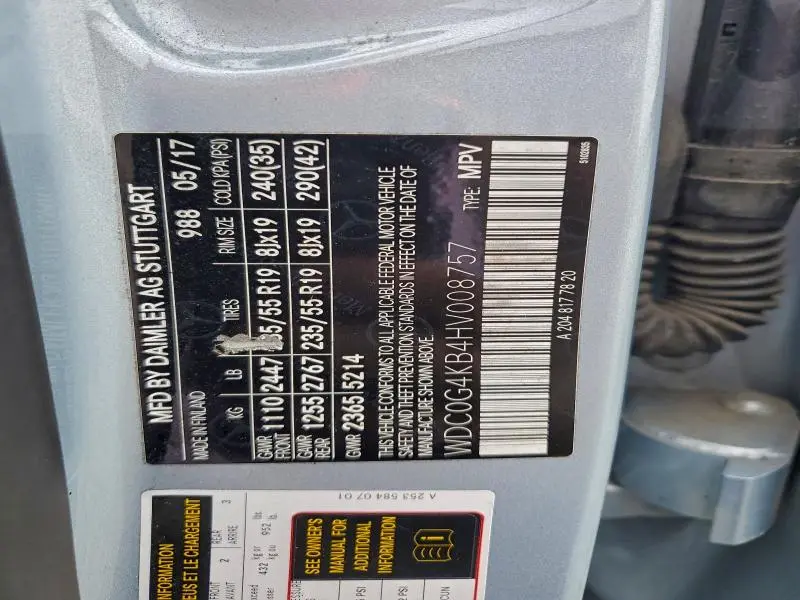 2017 MERCEDES-BENZ GLC 300 4MATIC  