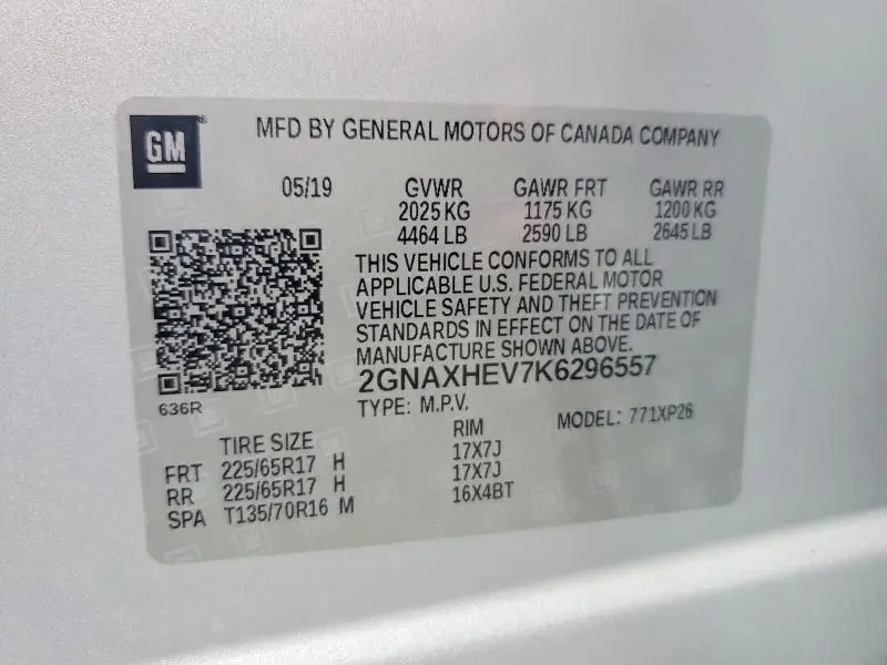 2019 CHEVROLET EQUINOX LS  