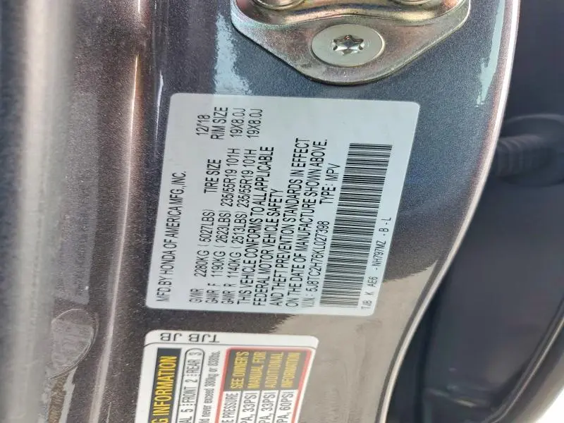 2019 ACURA RDX ADVANCE  