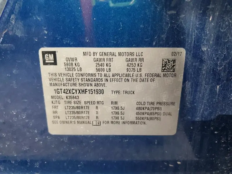 2017 GMC SIERRA K3500 SLT  