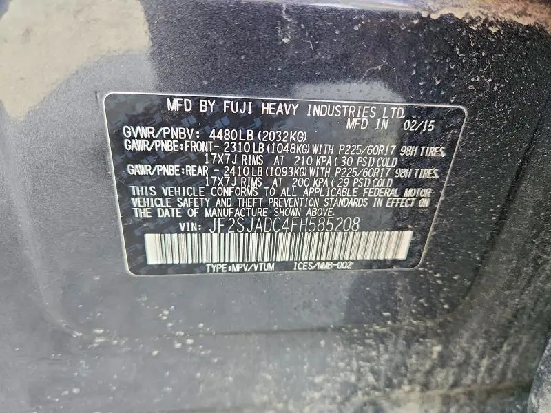 2015 SUBARU FORESTER 2.5I PREMIUM  