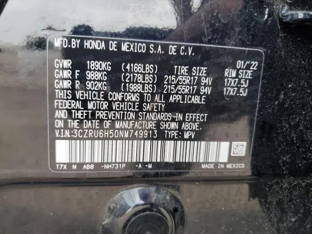 2022 HONDA HR-V EX  