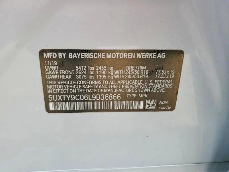2020 BMW X3 XDRIVEM40I  