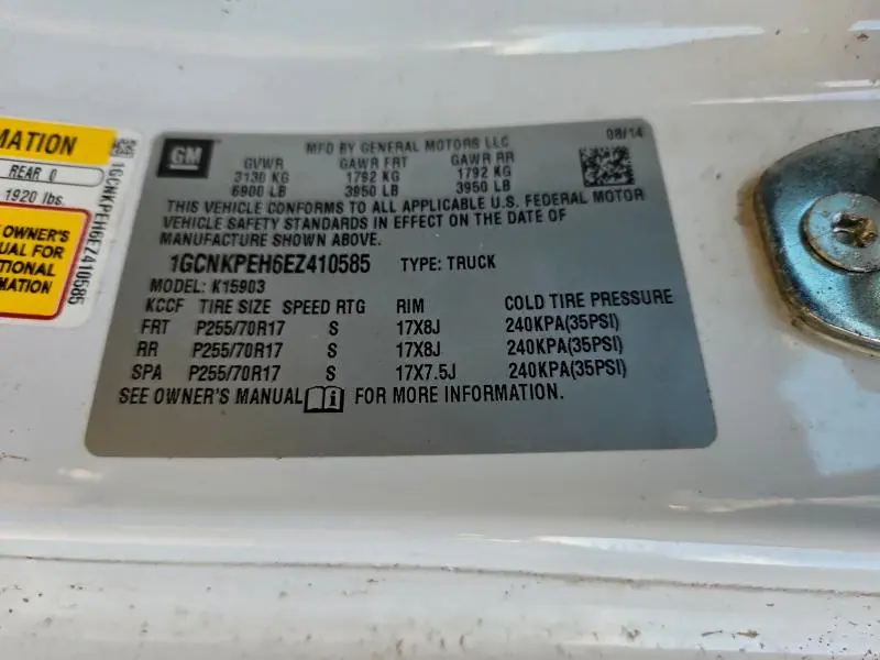 2014 CHEVROLET SILVERADO K1500  