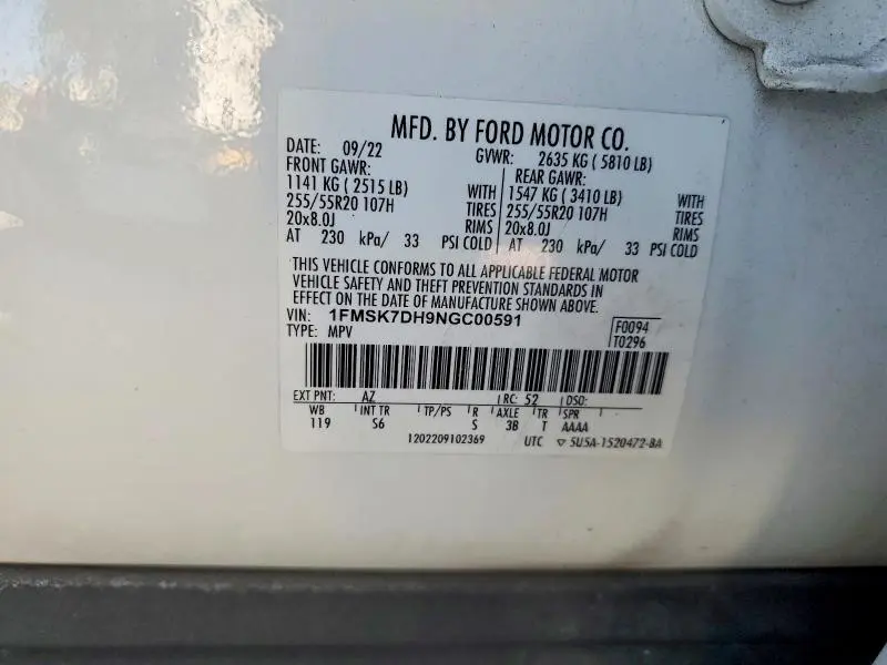 2022 FORD EXPLORER XLT  