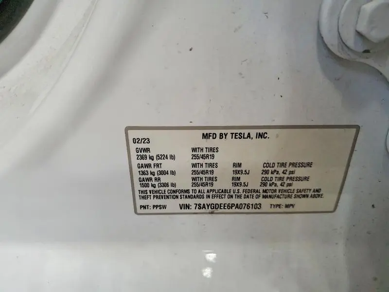 2023 TESLA MODEL Y   