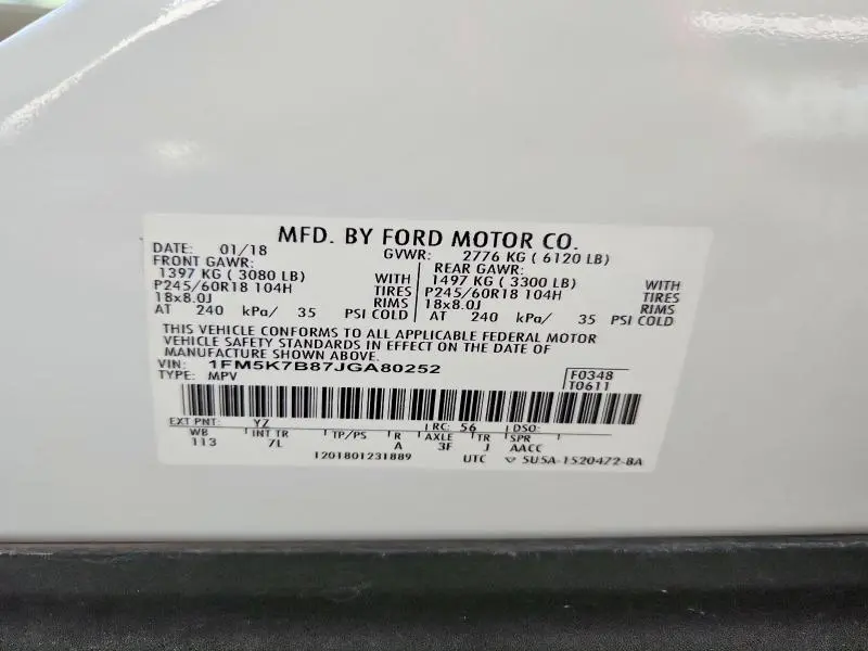 2018 FORD EXPLORER   