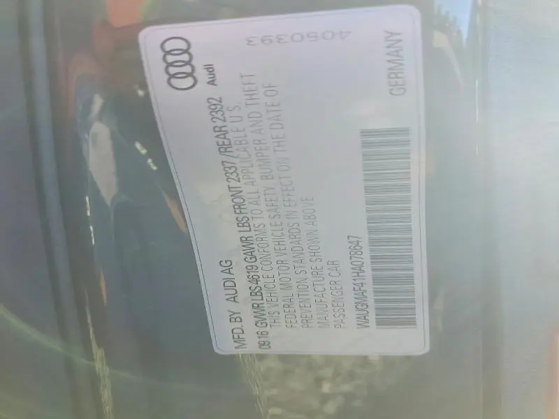 2017 AUDI A4 ULTRA PREMIUM  