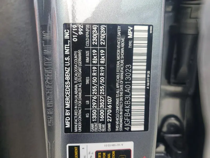 2020 MERCEDES-BENZ GLE 350 4MATIC  