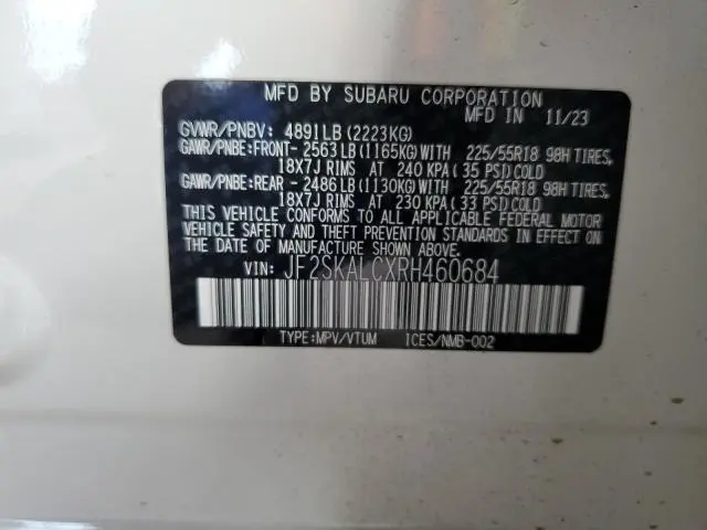 2024 SUBARU FORESTER LIMITED  