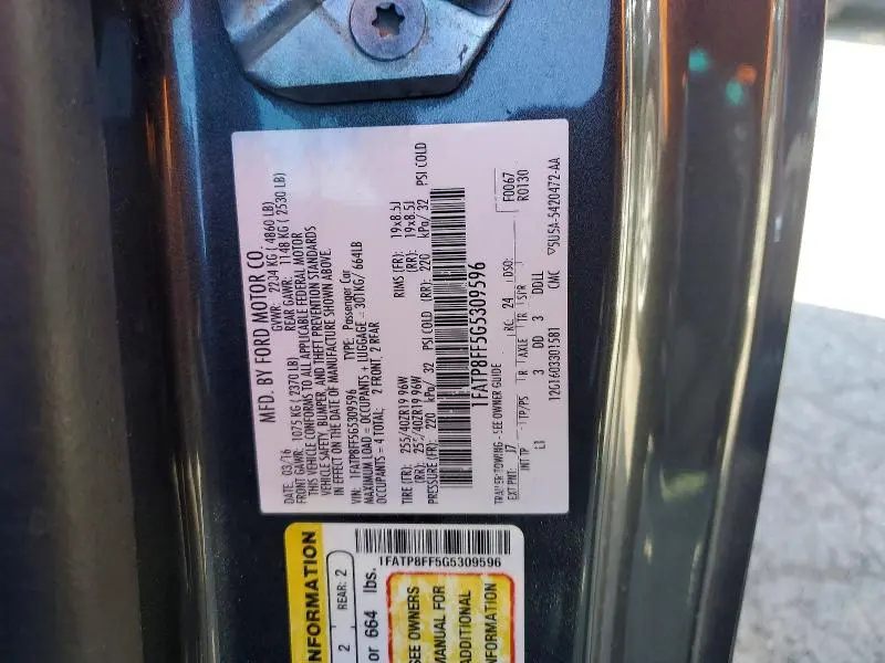 2016 FORD MUSTANG GT  