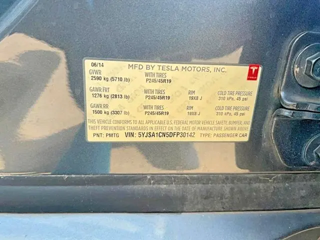 2013 TESLA MODEL S   