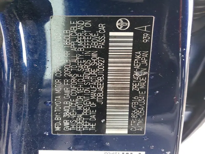 2011 TOYOTA COROLLA LE  