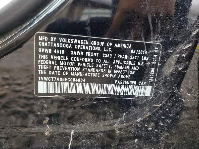 2014 VOLKSWAGEN PASSAT SEL  
