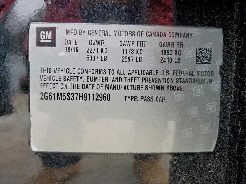 2017 CADILLAC XTS LUXURY  