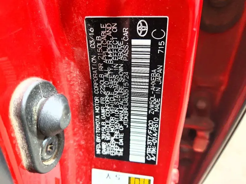 2016 TOYOTA PRIUS TWO  