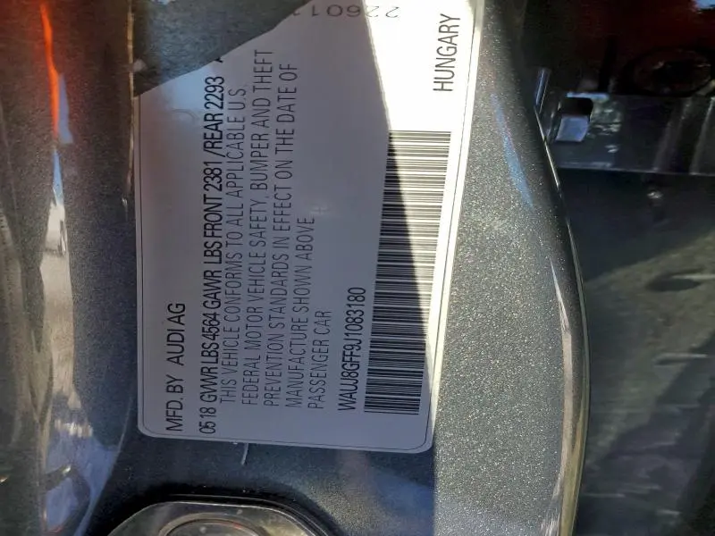 2018 AUDI A3 PREMIUM PLUS  