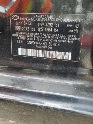 2013 HYUNDAI ELANTRA GLS  