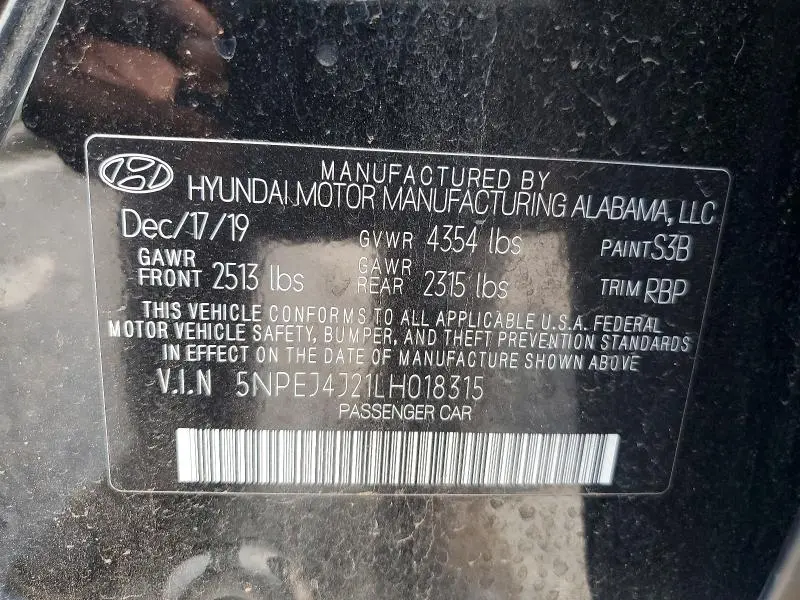 2020 HYUNDAI SONATA SEL PLUS  