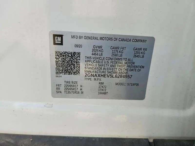 2020 CHEVROLET EQUINOX LS  