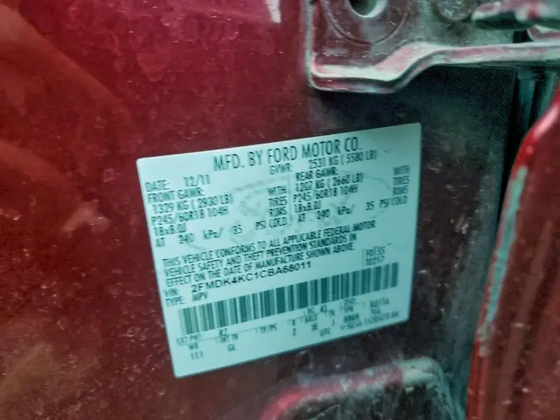 2012 FORD EDGE LIMITED  