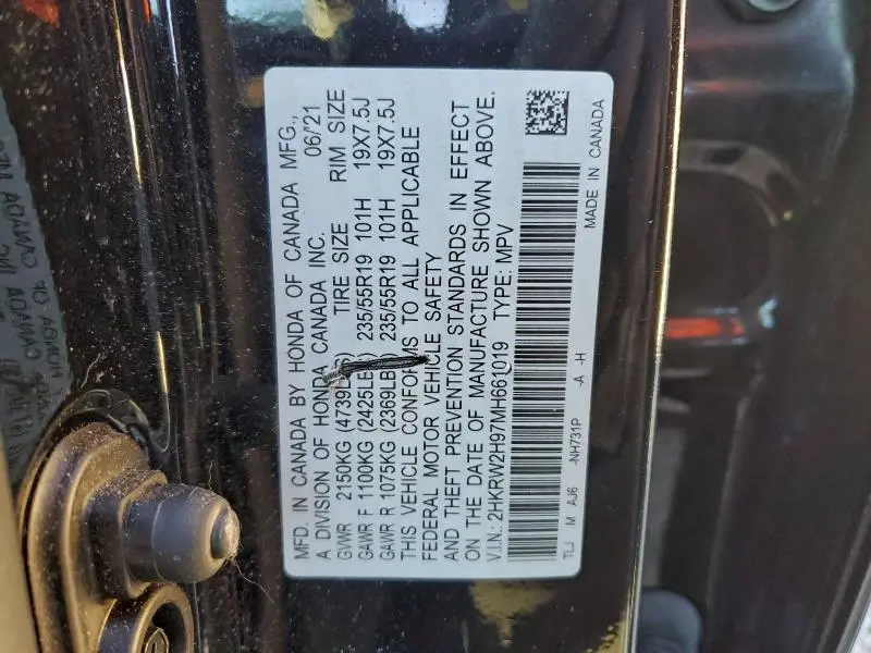 2021 HONDA CR-V TOURING  