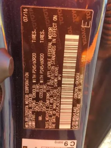 2016 TOYOTA 4RUNNER SR5  