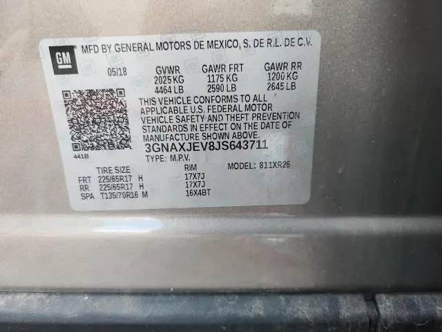 2018 CHEVROLET EQUINOX LT  