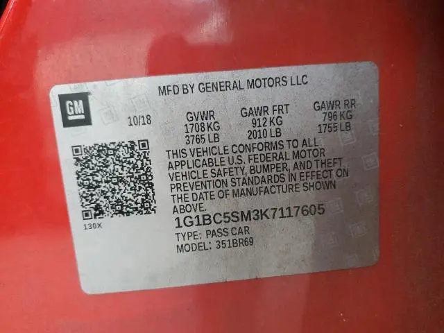 2019 CHEVROLET CRUZE LS  