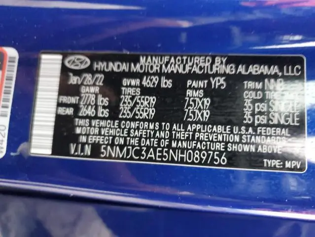 2022 HYUNDAI TUCSON SEL  