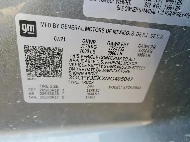 2021 CHEVROLET SILVERADO K1500 LT  