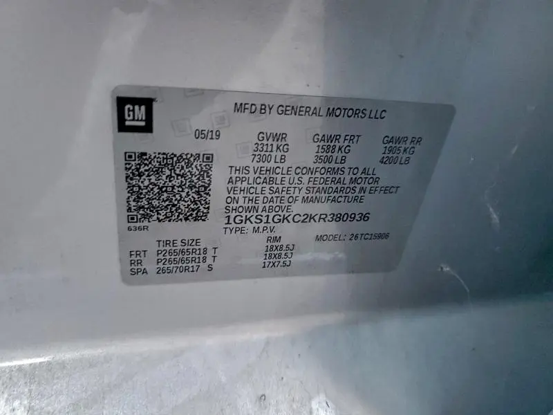 2019 GMC YUKON XL C1500 SLT  