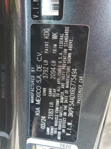 2024 KIA FORTE GT LINE  