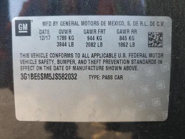 2018 CHEVROLET CRUZE LT  