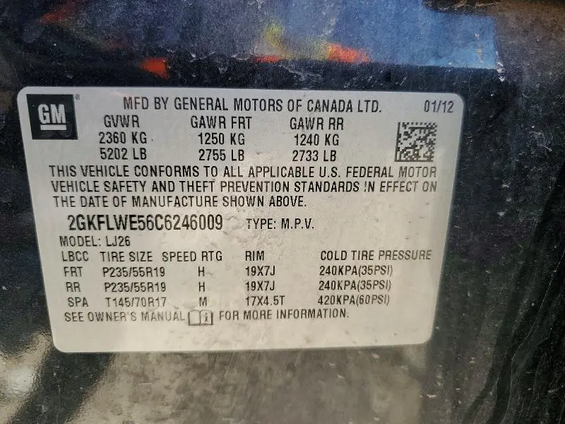 2012 GMC TERRAIN SLT  