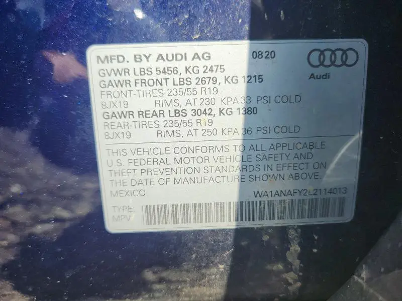 2020 AUDI Q5 PREMIUM  