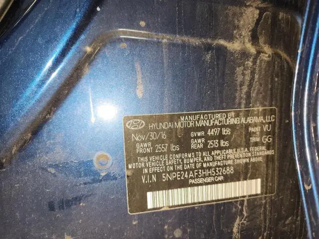 2017 HYUNDAI SONATA SE  