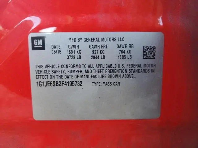 2015 CHEVROLET SONIC LTZ  