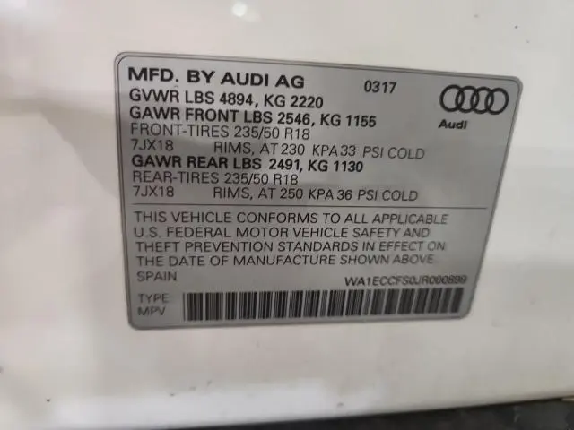 2018 AUDI Q3 PREMIUM  