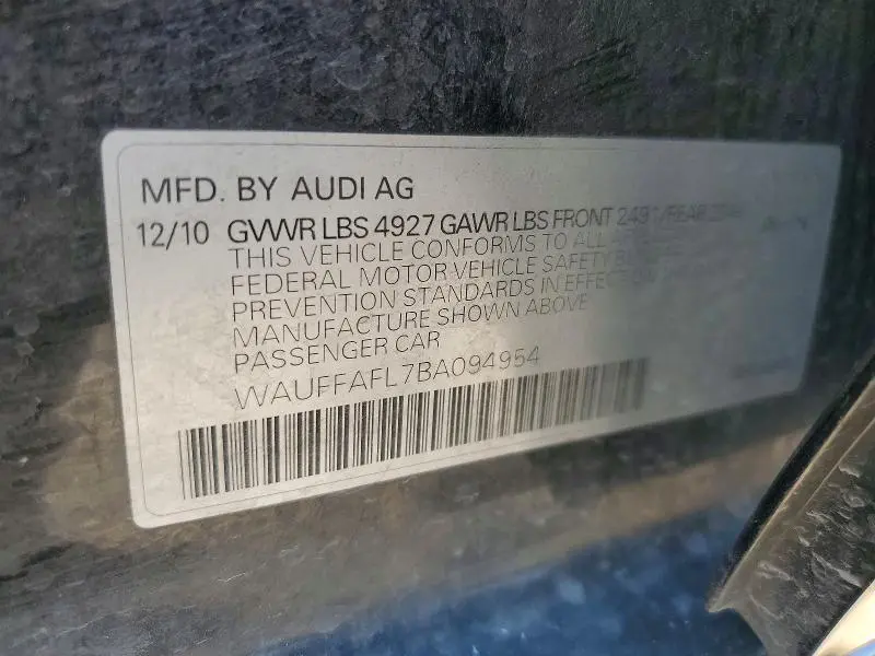 2011 AUDI A4 PREMIUM PLUS  