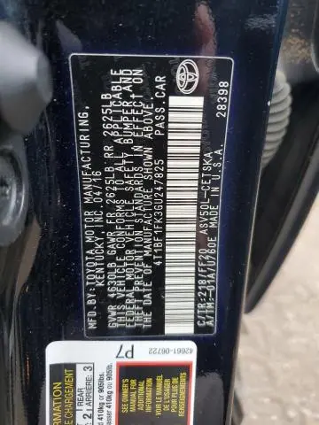 2016 TOYOTA CAMRY LE  