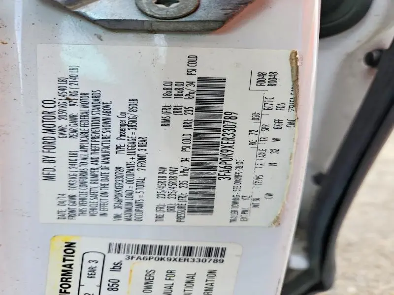 2014 FORD FUSION TITANIUM  