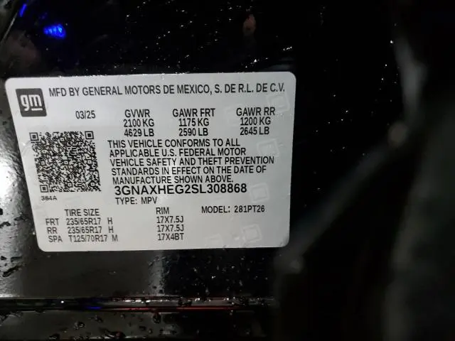 2025 CHEVROLET EQUINOX LT  