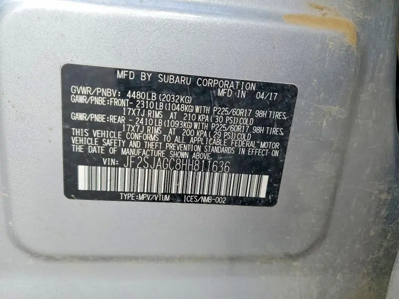 2017 SUBARU FORESTER 2.5I PREMIUM  