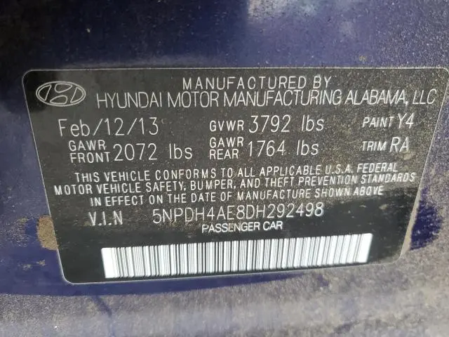 2013 HYUNDAI ELANTRA GLS  