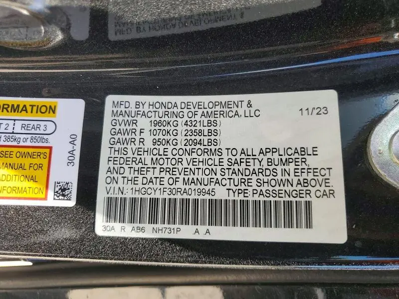 2024 HONDA ACCORD EX  