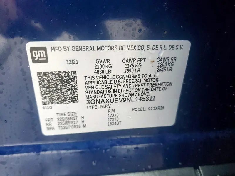 2022 CHEVROLET EQUINOX LT  