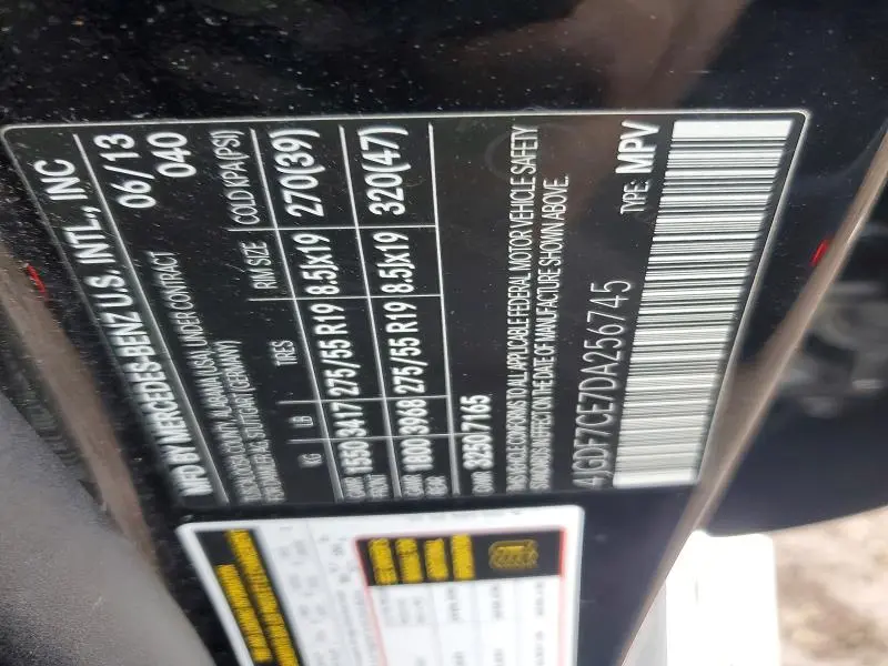 2013 MERCEDES-BENZ GL 450 4MATIC  